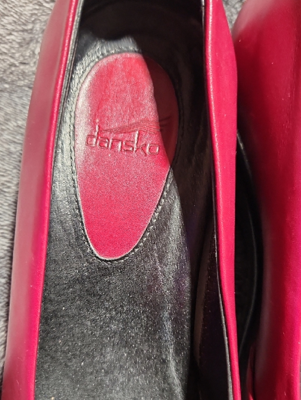 Dansko Burgundy Leather Wedge Pumps - Picture 2 of 3